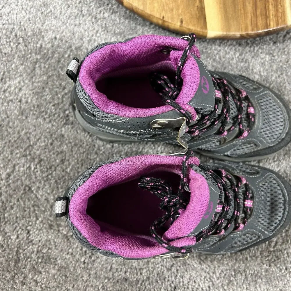 Merrell Moab 3 Mid MK165703 Kids Size 12 Granite Berry Hiking Trail Shoes Used